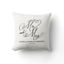 classy Typography Script Wedding氏および夫人