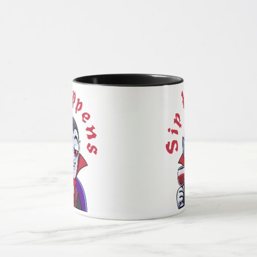 Classy Vampire – Sip Happens マグカップ (中央)