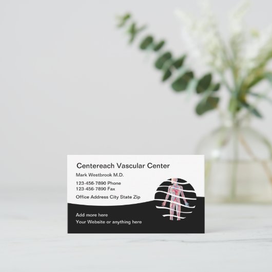 Classy Vascular Vein Care Appointment Cards 名刺 (スタンド正面)
