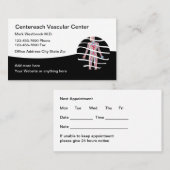 Classy Vascular Vein Care Appointment Cards 名刺 (正面/裏面)