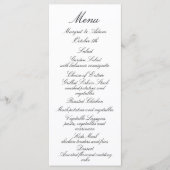 Classy Wedding Menu メニュー (正面)