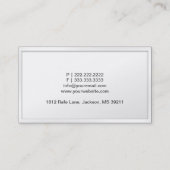 Classy White 縁ど DJ Music Business Card 名刺 (裏面)