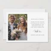 Classy Writhal結婚の2枚の写真 サンキューカード (裏面)