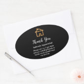 Clasy 実在 Estate Agent Referral Thank You 楕円形シール (封筒)