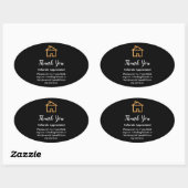 Clasy 実在 Estate Agent Referral Thank You 楕円形シール (シート)