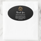 Clasy 実在 Estate Agent Referral Thank You 楕円形シール (バッグ)