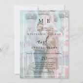 Clasy Black & White Vellumエフェクト写真結婚の種類 招待状 (正面)