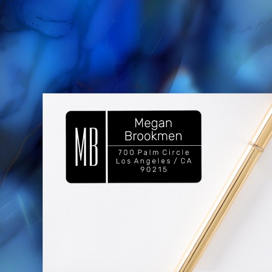 Clasy Blk & White/DIY名アドレスモノグラム/Vs 2 ラベル