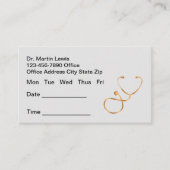 Clasy Budget医療アポイントメント名刺 予約カード (正面)