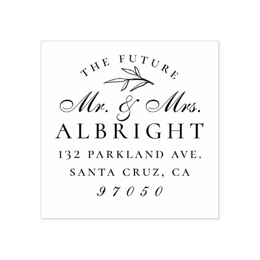 Clasy Futureミセス・ネーム氏の結婚差出人住所 ラバースタンプ (インプリント)