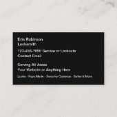 Clasy Locksmithセキュリティ名刺の新機能 名刺 (裏面)