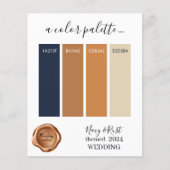 Clasy Navy Rustの色結婚パレット用紙 (正面)