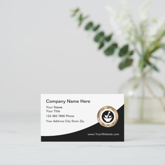 Clasy Pharmacy ユニーク Logo名刺 名刺 (スタンド正面)