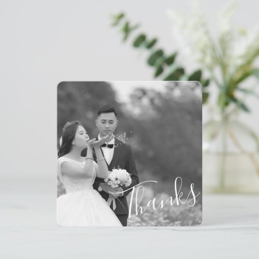 Clasy Script Black/Whiteの結婚写真感謝していの保存 セーブザデート (スタンド正面)