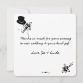 Clasy Script Black/Whiteの結婚写真感謝していの保存 セーブザデート (裏面)