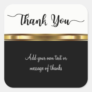 Clasy Thank Youステッカーラベル スクエアシール