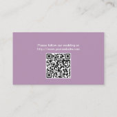 Clasy Violetビーチテーマ結婚のWebサイトの挿入 エンクロージャーカード (裏面)