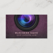 Clasy Violet Damask写真用名刺 名刺 (正面)