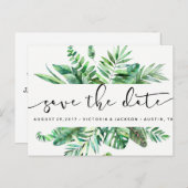 Clasy Waterの色のトロピカル離れな日付を保存 案内ポストカード (正面/裏面)