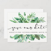 Clasy Water色のトロピカル離れ救の日付v1 案内ポストカード (正面/裏面)