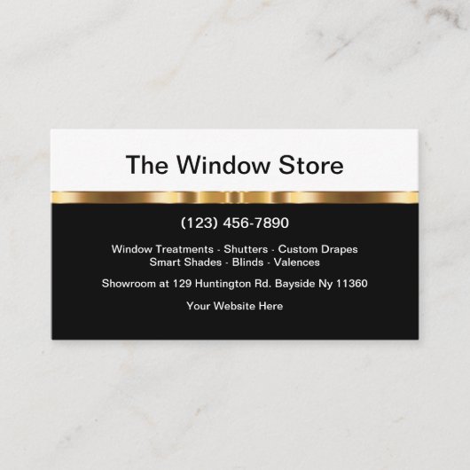 Clasy Window Coverings名刺 名刺 (正面)