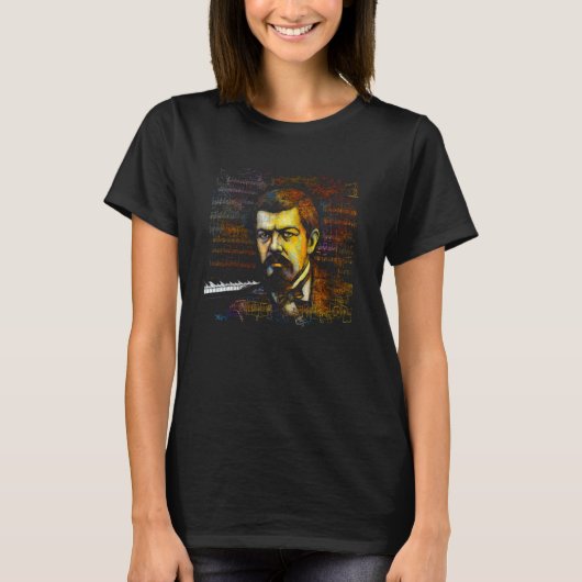 Claude Debussy Music Composer Piano 1 Tシャツ (正面)
