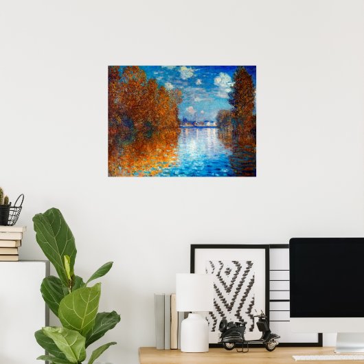 Claude Monetによるアルジェンティーユの秋の効果 ポスター (ホームオフィス)