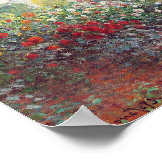 Claude Monetによるアルゼンテイユのアーティストガーデン ポスター (角)