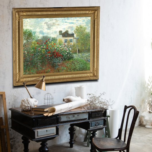 Claude Monetによるアルゼンテイユのアーティストガーデン ポスター