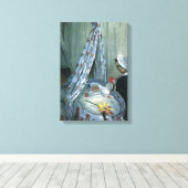 Claude Monetによるジーン・モネの揺りかごへ キャンバスプリント (インサイチュ (ウッドフロア))