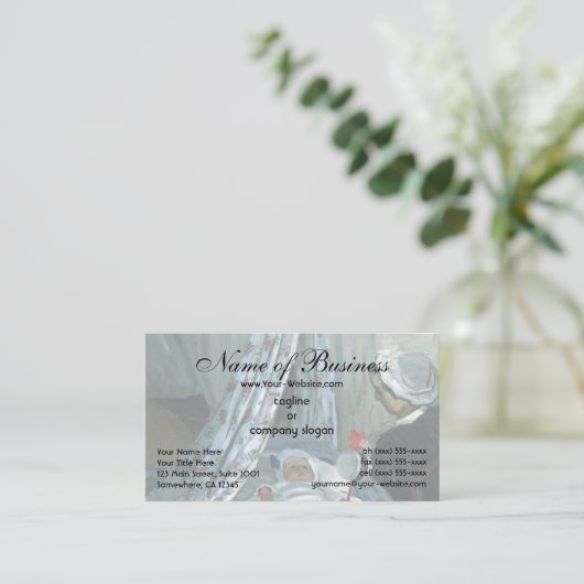 Claude Monetによるジーン・モネの揺りかごへ 名刺 (スタンド正面)