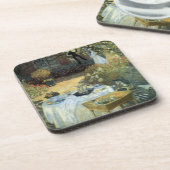 Claude Monetによる昼食会、ヴィンテージ印象派 コースター (左側)