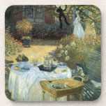 Claude Monetによる昼食会、ヴィンテージ印象派 コースター<br><div class="desc">クロード・モネのランチョン(1876)はヴィンテージの印象派のアート素晴らし自然で絵画、午後のお茶と庭園で春シーズンのピクニックランチを取り上げている。子どもが遊おもちゃ付きで静かに地面に寝ている。アーティストについて：クロード・モネ(1840-1926)は印象派の運動の創始者であフランスのり絵画、その絵画の大部分は「空中に浮かぶ」（野外に浮かぶ）スタイル印象派の風景である。</div>