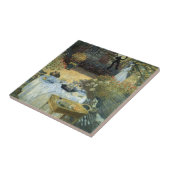 Claude Monetによる昼食会、ヴィンテージ印象派 タイル (側面)