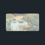 Claude Monetによる昼食会、ヴィンテージ印象派 ラベル<br><div class="desc">クロード・モネのランチョン(1876)はヴィンテージの印象派のアート素晴らし自然で絵画、午後のお茶と庭園で春シーズンのピクニックランチを取り上げている。子どもが遊おもちゃ付きで静かに地面に寝ている。アーティストについて：クロード・モネ(1840-1926)は印象派の運動の創始者であフランスのり絵画、その絵画の大部分は「空中に浮かぶ」（野外に浮かぶ）スタイル印象派の風景である。</div>