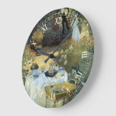 Claude Monetによる昼食会、ヴィンテージ印象派 ラージ壁時計 (傾斜)