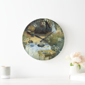 Claude Monetによる昼食会、ヴィンテージ印象派 ラージ壁時計 (ホーム)
