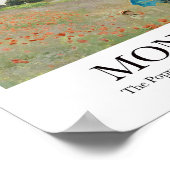 Claude Monetのアルゼンテイユ近くのポピー畑 ポスター (角)