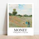 Claude Monetのアルゼンテイユ近くのポピー畑 ポスター<br><div class="desc">このポスターは1873年高品質のクロード・モネの風景を再現し絵画、アルゼンテウイル近郊のポピー畑を特集している。モネ絵画が家族と暮らしていたアルゼンテウイルの町の近くの赤いケシ畑の様子が見られる。妻のカミ絵画ルと、花の中で歩くしている息子のジーンも描いている。モネ絵画トが自然に対する光と色の変化する影響を捉えることに関心を示す、印象主義の素晴らしい例である。モネ色彩の鮮やかーこのシーンのアウトドアは、短く速いブラシストロークを使用して動きと自発性の感覚を作成する。</div>