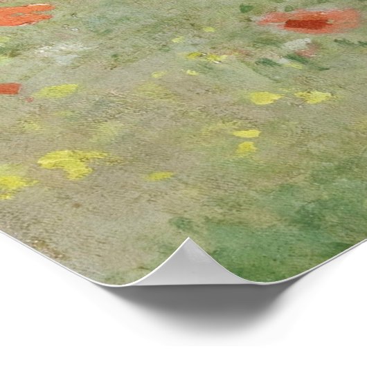 Claude Monetのアルゼンテイユ近くのポピー畑 ポスター (角)