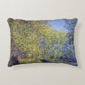 Claude Monetの近くのエプテ川で曲げる アクセントクッション (正面)