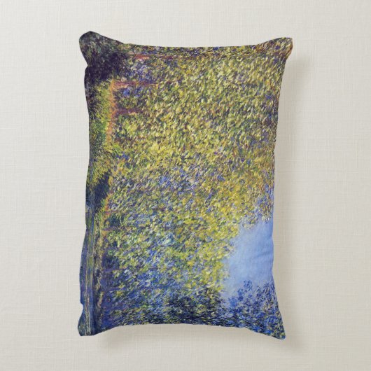 Claude Monetの近くのエプテ川で曲げる アクセントクッション (裏面(縦))