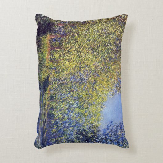Claude Monetの近くのエプテ川で曲げる アクセントクッション (正面(垂直))