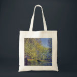 Claude Monetの近くのエプテ川で曲げる トートバッグ<br><div class="desc">Bend in Epte River near Giverny (1888) by Claude Monetは、美しい晴れた日にフランスのノルマンディにあるエプテ川の岸に木を植えたヴィンテージ印象派のアート絵画自然の作品である。アーティストについて：クロード・モネ(1840-1926)は印象派の運動の創始者であフランスのり絵画、その絵画の大部分は「空中に浮かぶ」（野外に浮かぶ）スタイル印象派の風景である。</div>