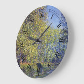 Claude Monetの近くのエプテ川で曲げる ラージ壁時計 (傾斜)