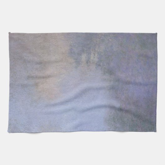 Claude MonetのGiverny近くのセーヌ川の朝 キッチンタオル (横)