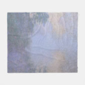 Claude MonetのGiverny近くのセーヌ川の朝 フリースブランケット (正面(横))