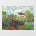 Claude Monet – アルジェンテウイルのアーティストガーデン ウィンドウサイン<br><div class="desc">アルゼンチュイルのアーティストガーデン/ダリアと庭園の一角 – クロード・モネ，キャンバス上の油,  1873</div>