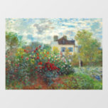 Claude Monet – アルジェンテウイルのアーティストガーデン ウォールステッカー<br><div class="desc">アルゼンチュイルのアーティストガーデン/ダリアと庭園の一角 – クロード・モネ，キャンバス上の油,  1873</div>