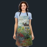 Claude Monet – アルジェンテウイルのアーティストガーデン エプロン<br><div class="desc">アルゼンチュイルのアーティストガーデン/ダリアと庭園の一角 – クロード・モネ，キャンバス上の油,  1873</div>